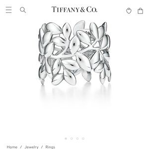 Original Tiffany & Co silver Olive Leaf band ring